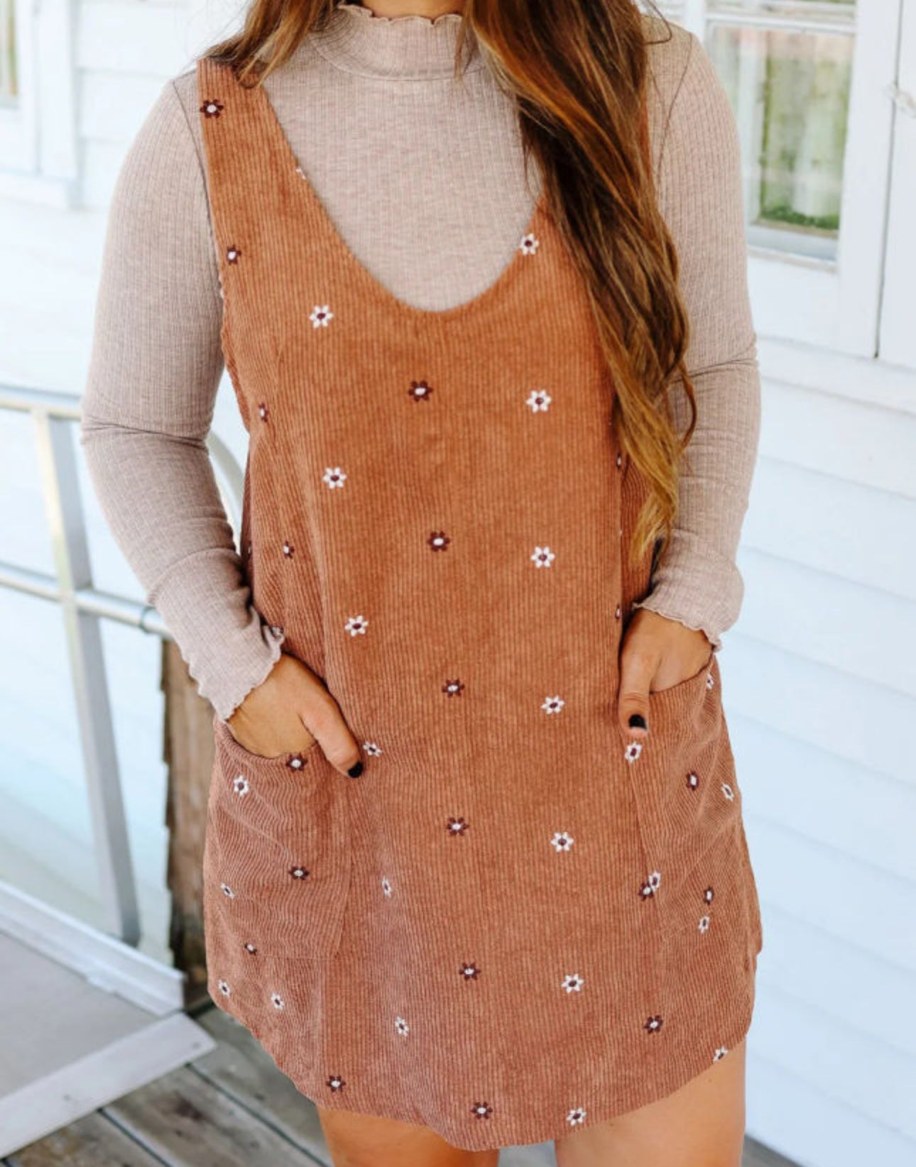 *PREORDER* Flower Corduroy Dress