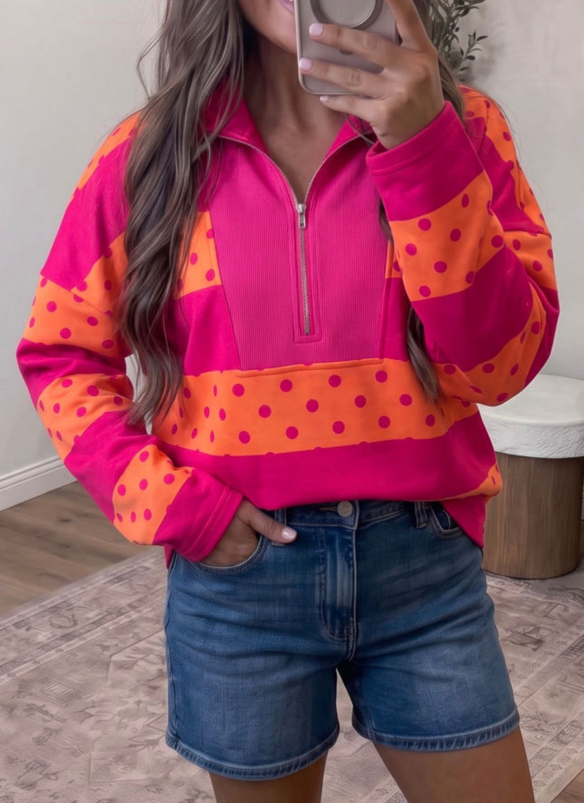 *PREORDER* Striped and Dotted Top
