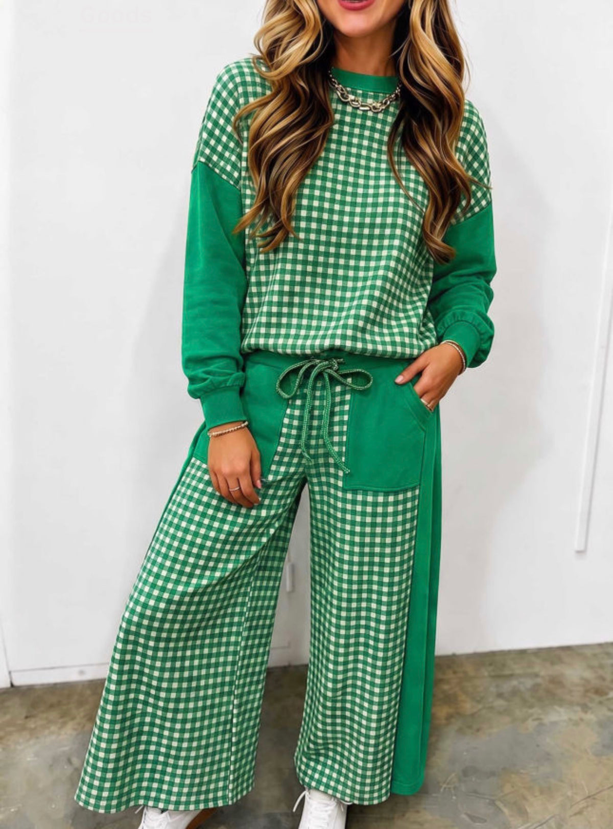 *PREORDER* Gingham Patchwork Pants Set