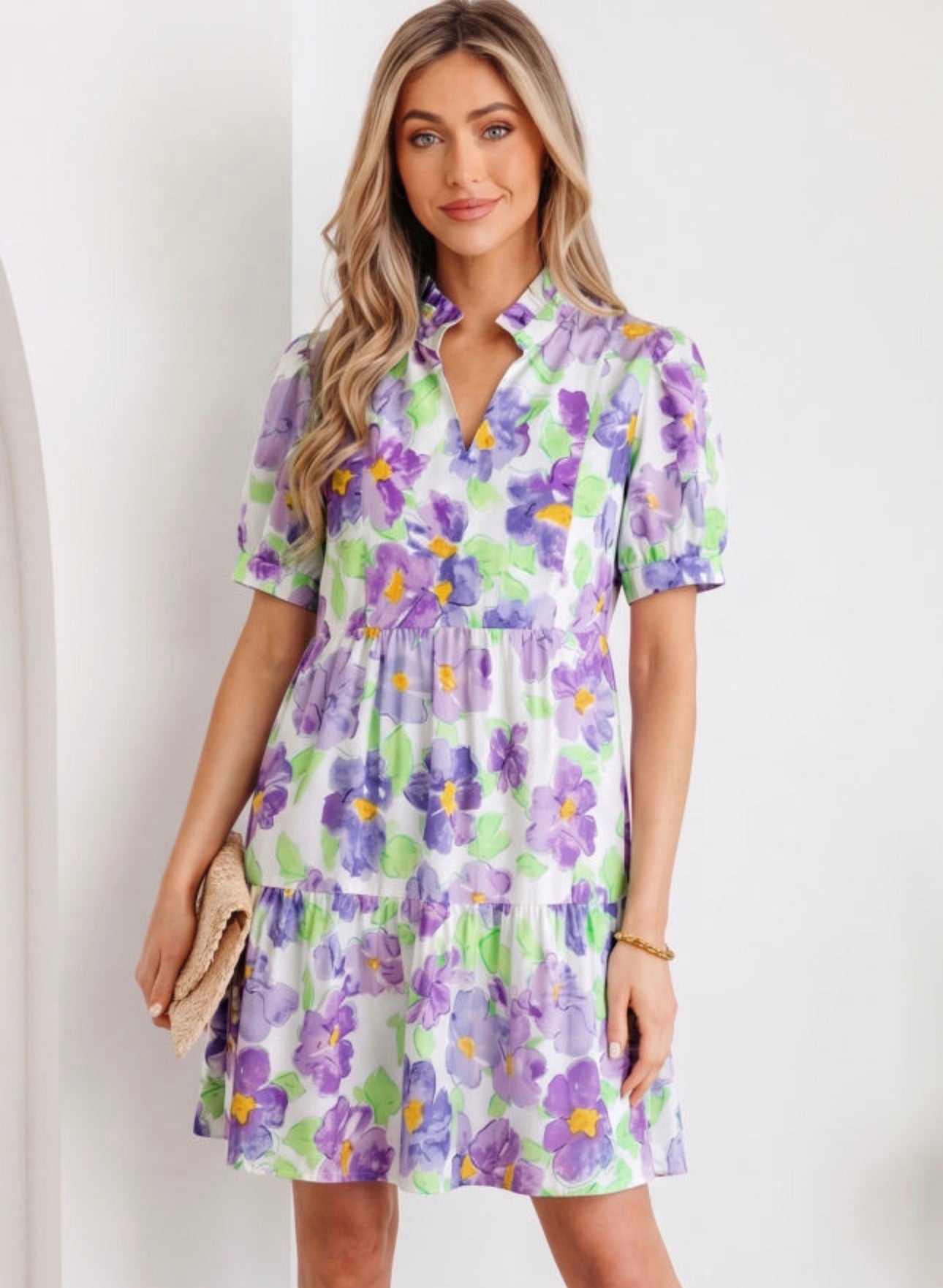 *PREORDER* Purple Flowers Dress