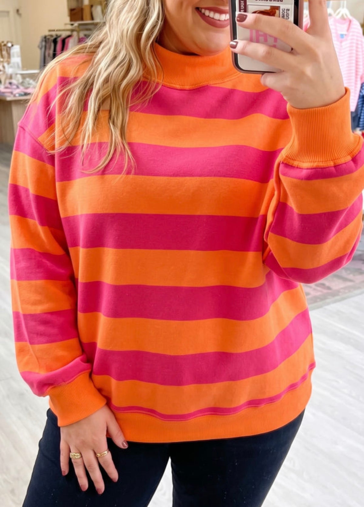 *PREORDER* Striped Plus Sweatshirt