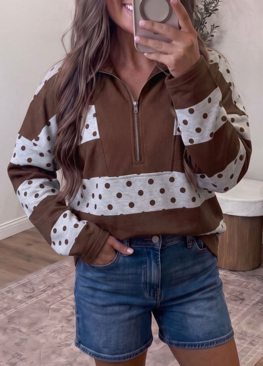 *PREORDER* Striped and Dotted Top