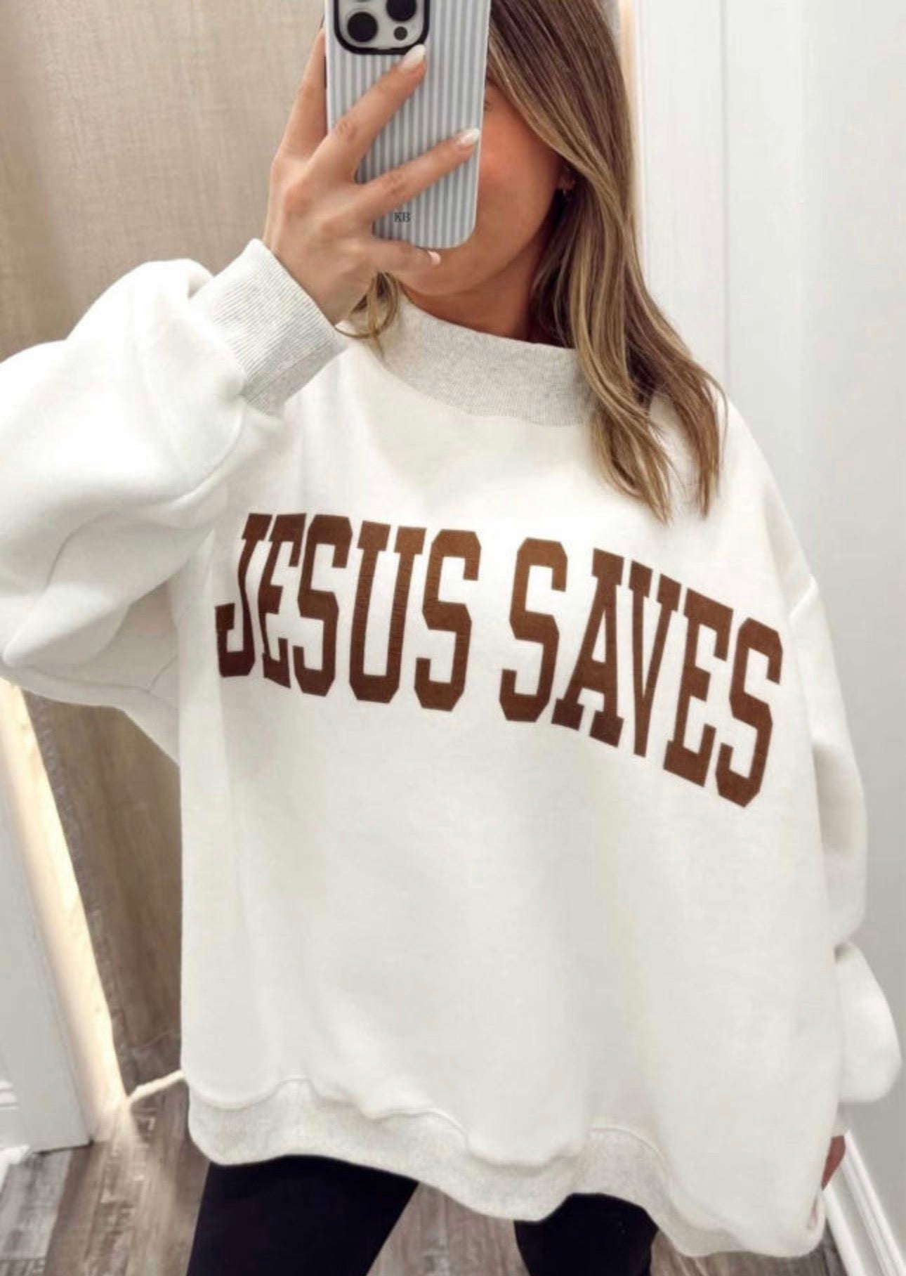 *PREORDER* Jesus Saves Block Sweatshirt