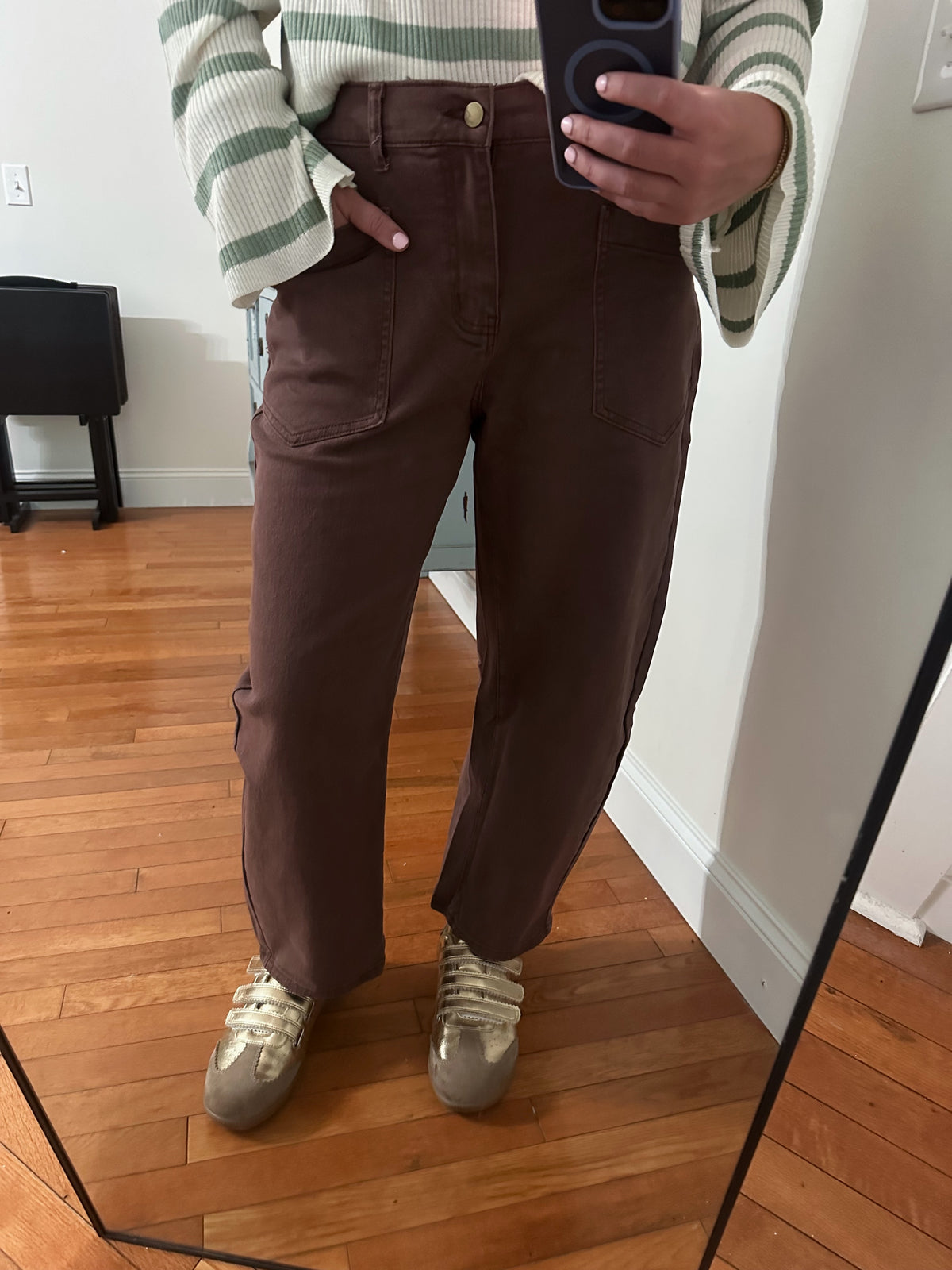 Brown Barrel Jeans