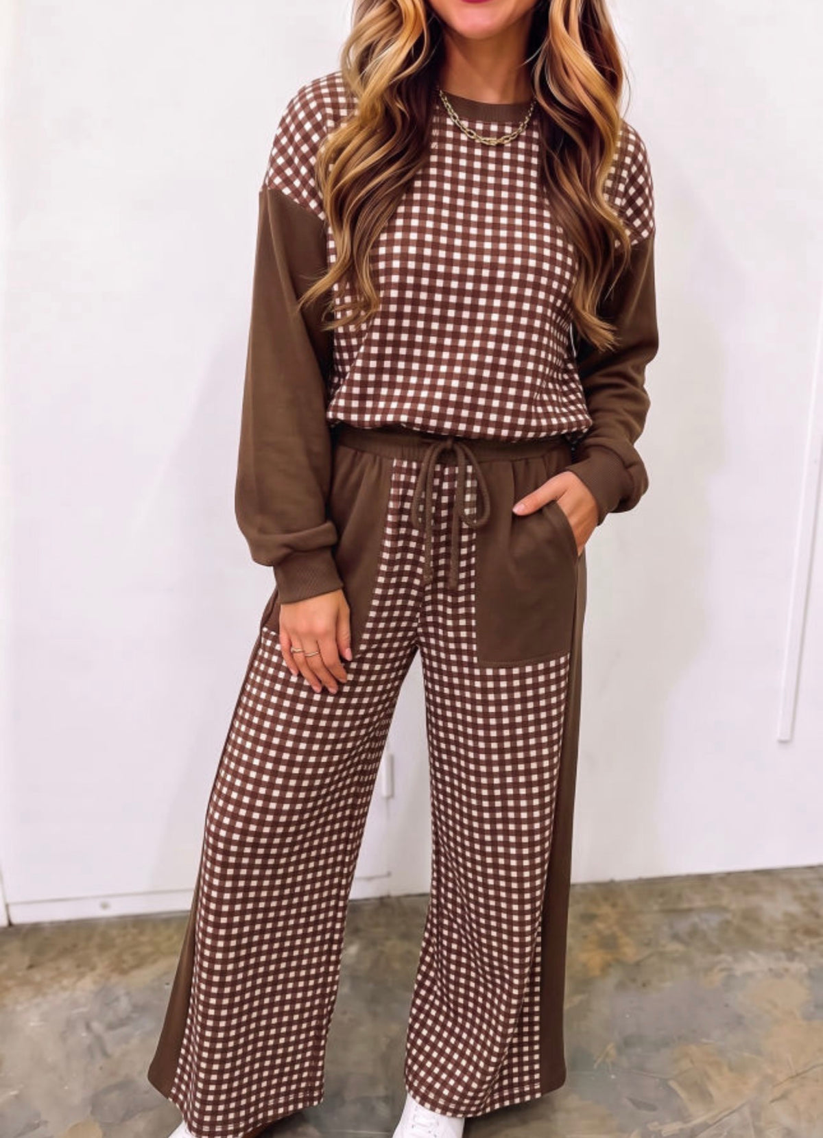 *PREORDER* Gingham Patchwork Pants Set