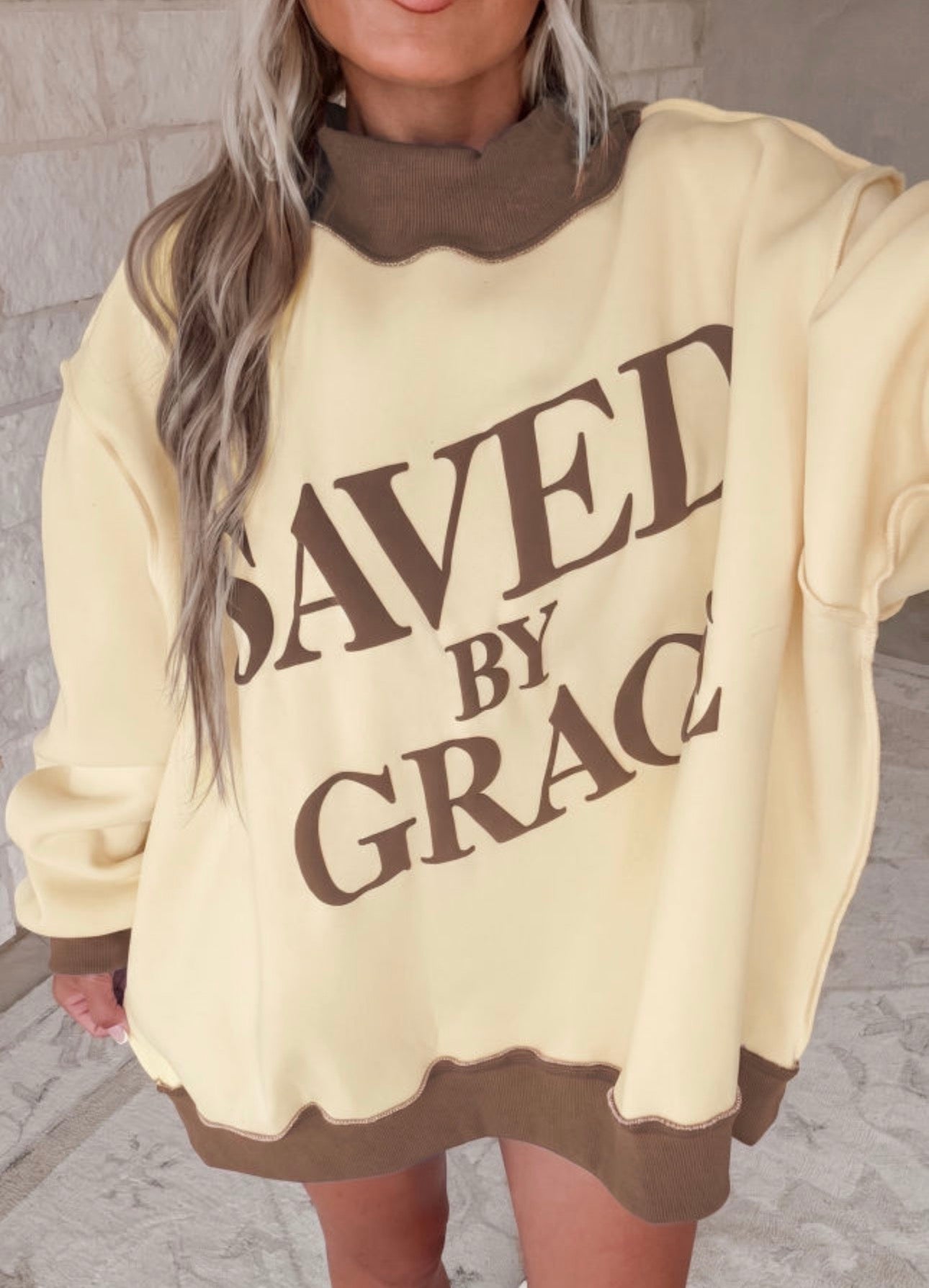 *PREORDER* Saved By Grace Block Sweatshirt