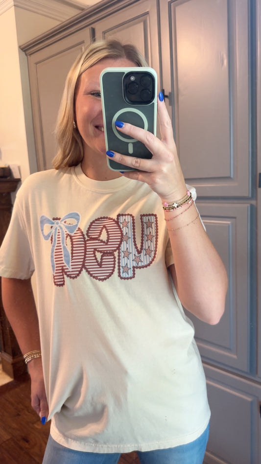 Comfort Color USA Bow Tee